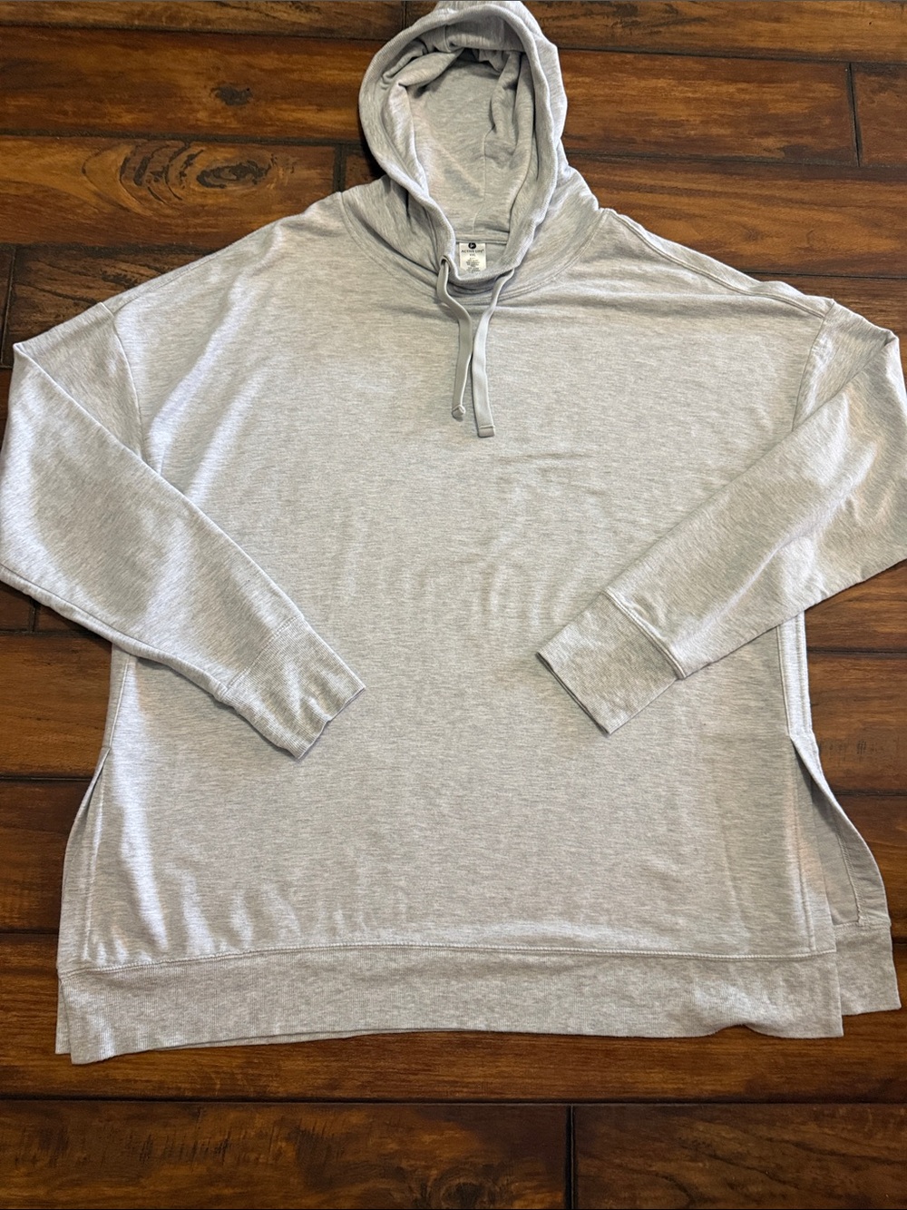 90 Degrees Light Heathered Gray Lightweight Hooded Sweatshirt